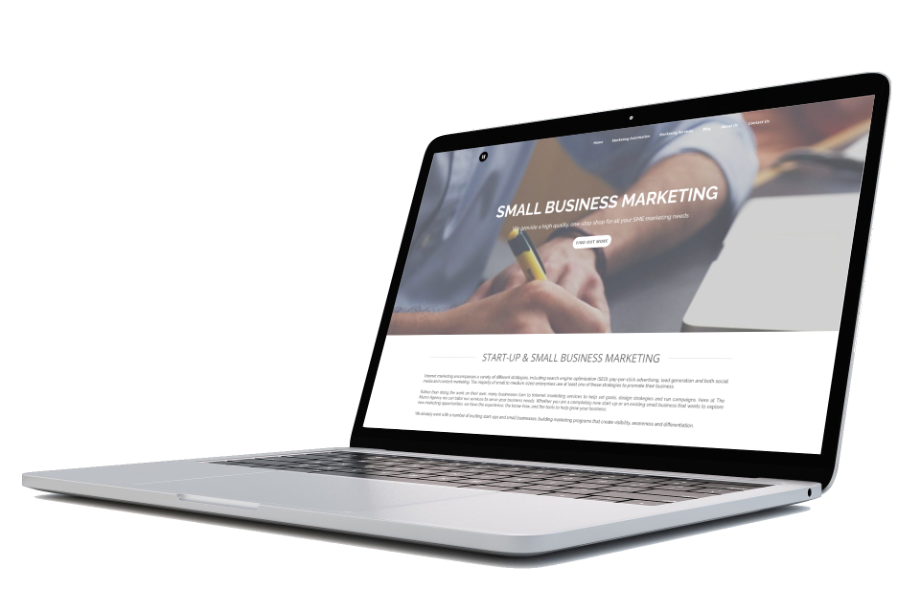 SMall Business Marketing Laptop Screen Link to SME - Munro Agency Glasgow