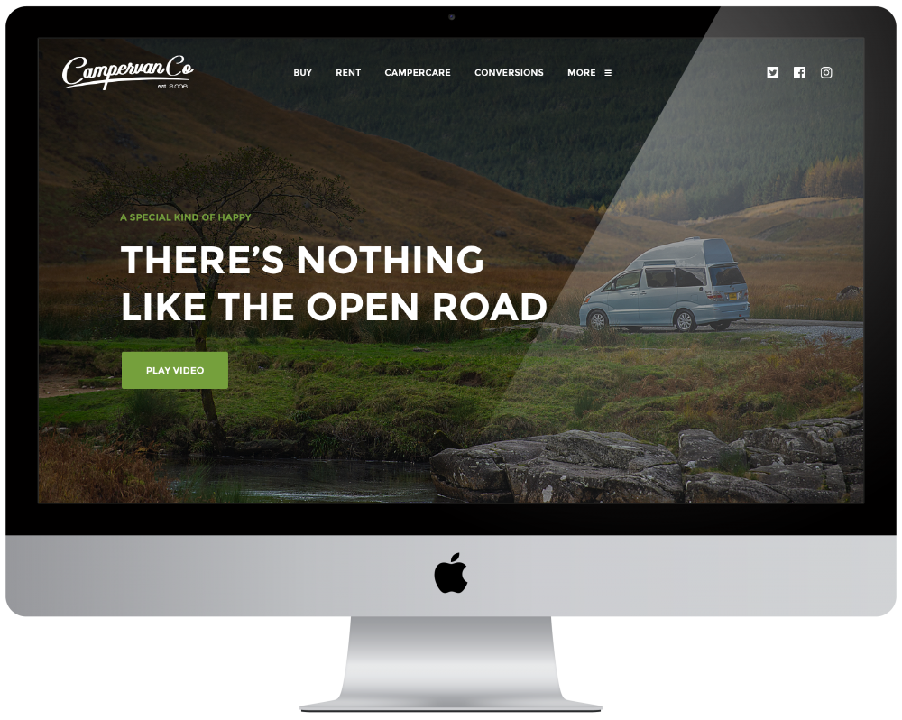 website design campervan website