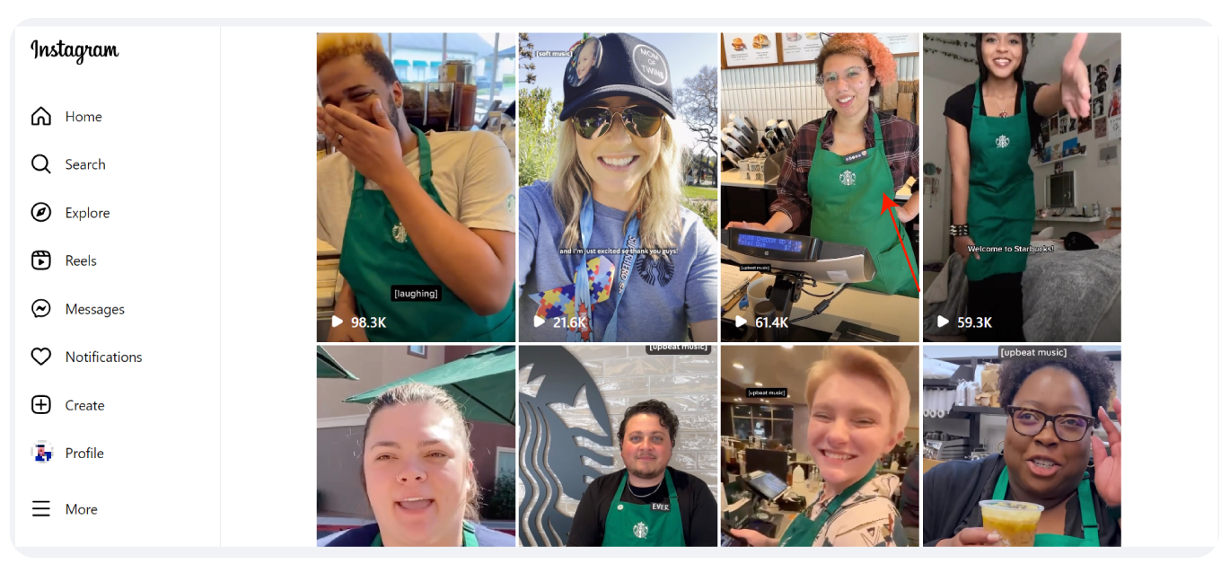 Instagram reel for starbucks