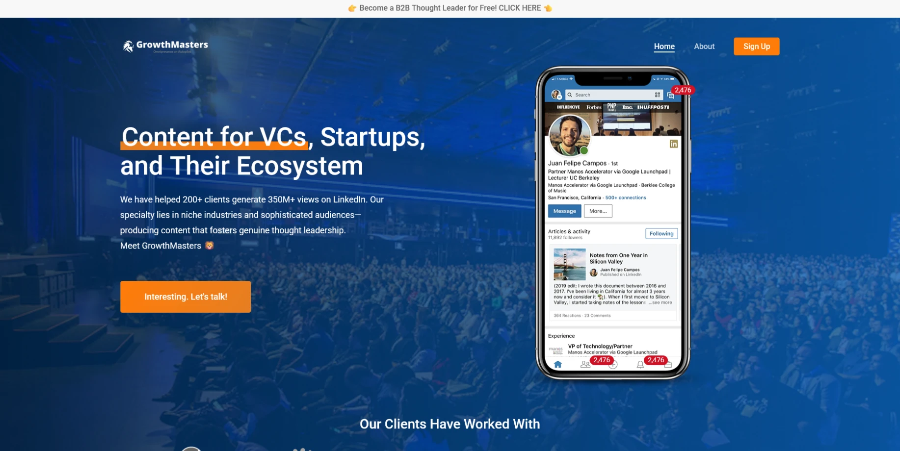 Growth Masters website