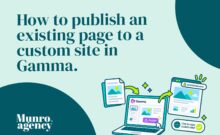How to publish an existing page to a custom site in Gamma