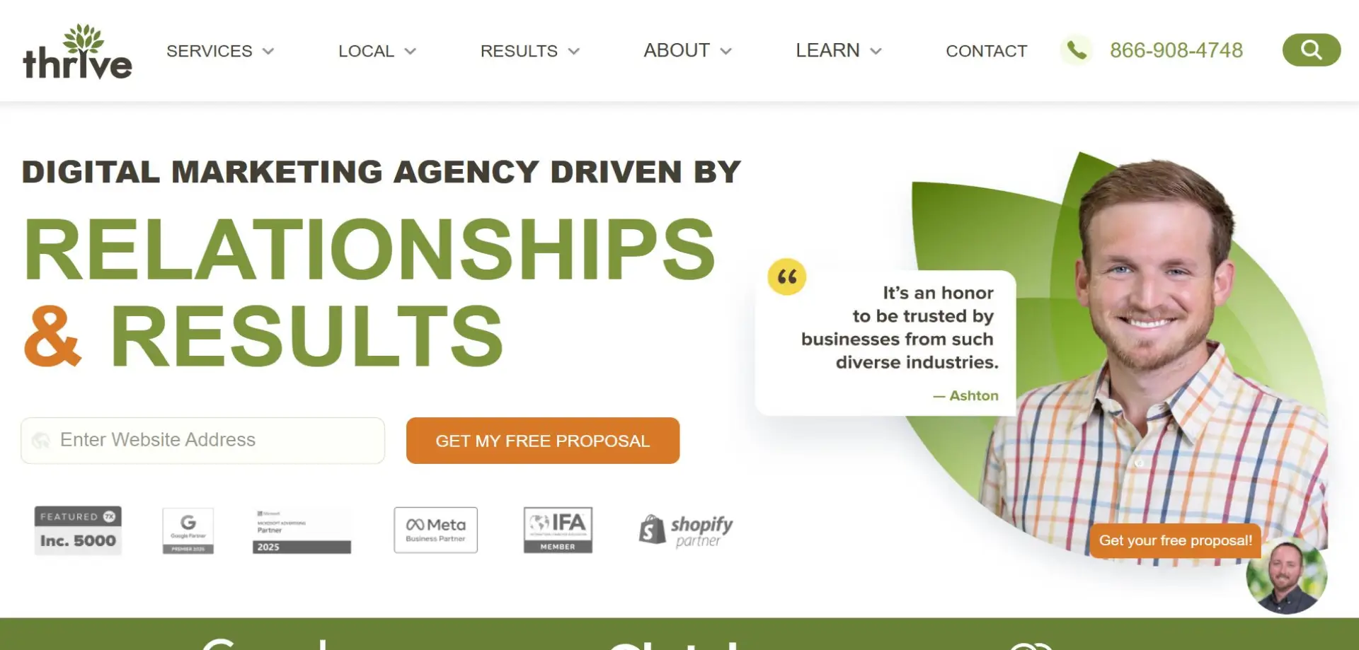 ThriveAgency Thrive Agency homepage