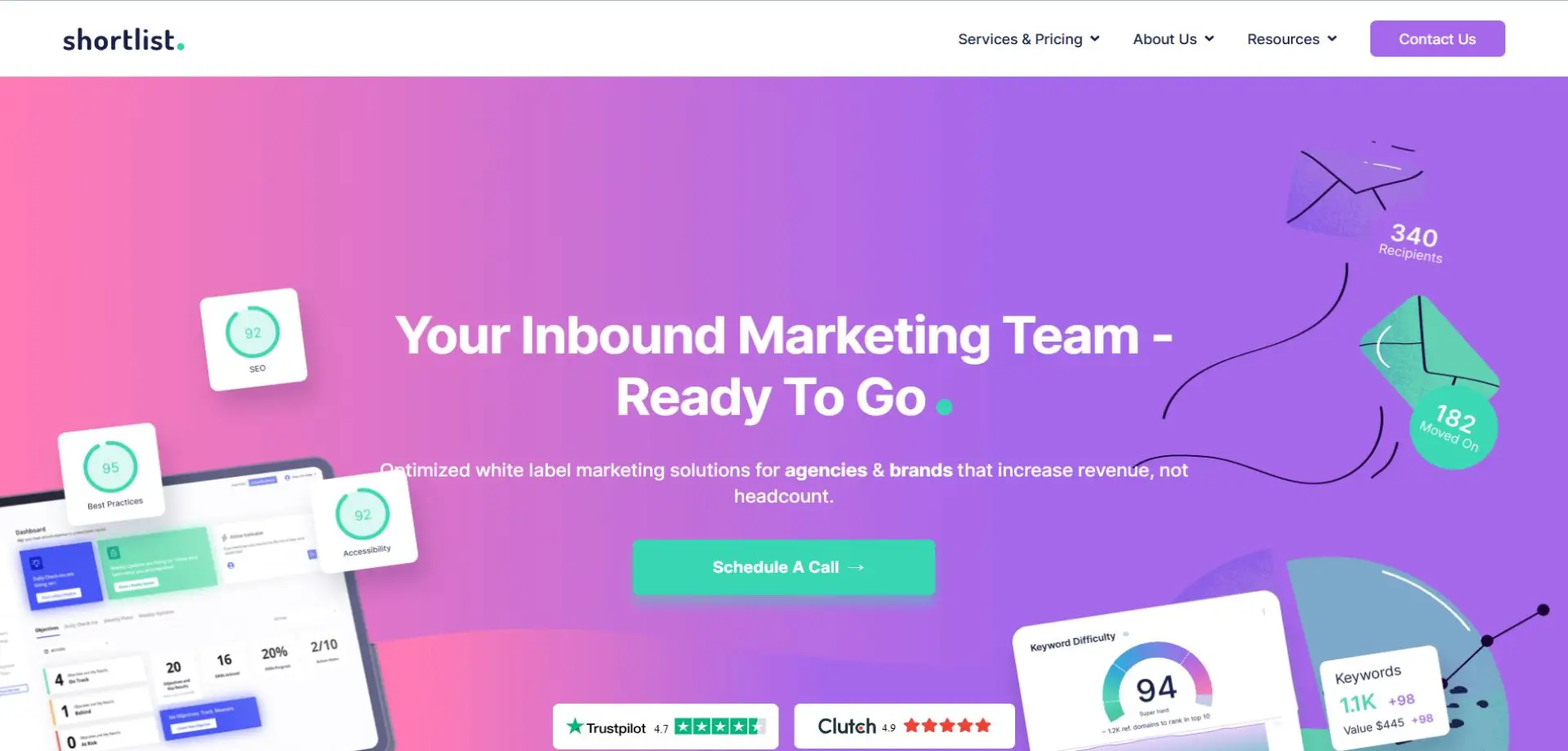 Shortlist Shortlist homepage