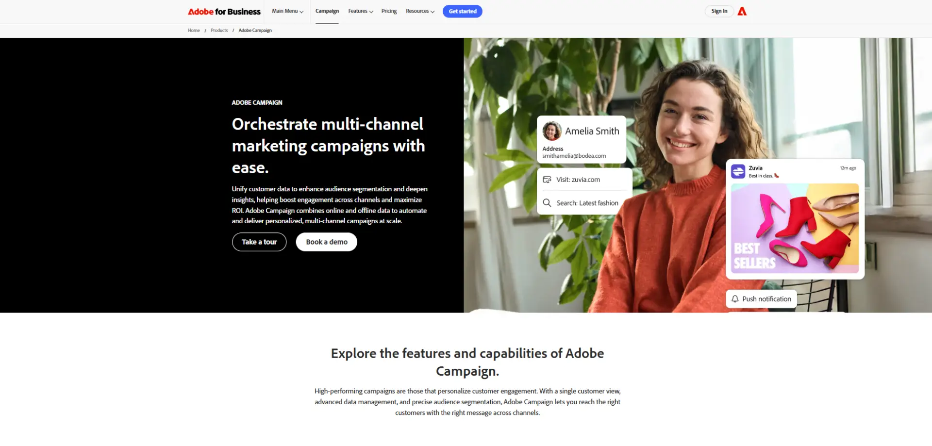Adobe Campaign Adobe Campaign homepage