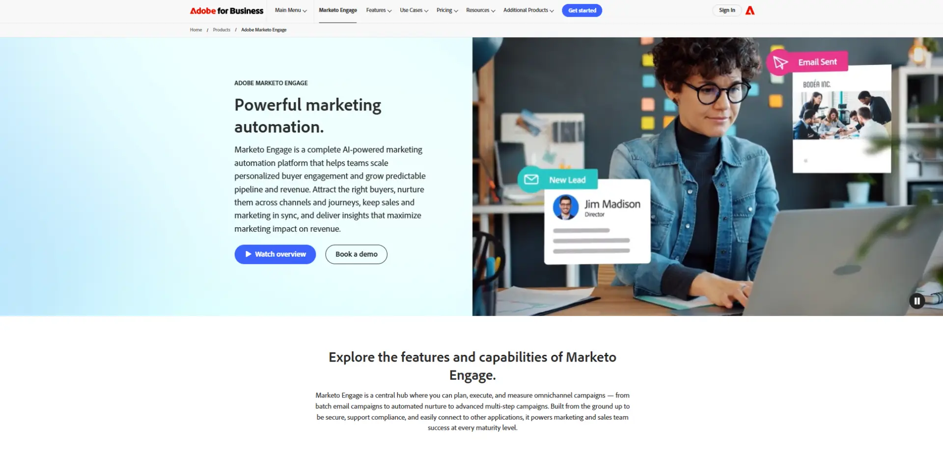 Adobe Marketo Engage Adobe Marketo Engage homepage