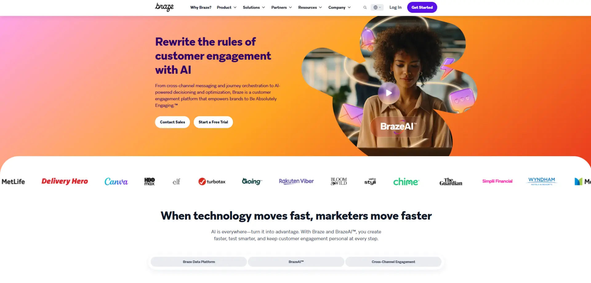 Braze Braze homepage