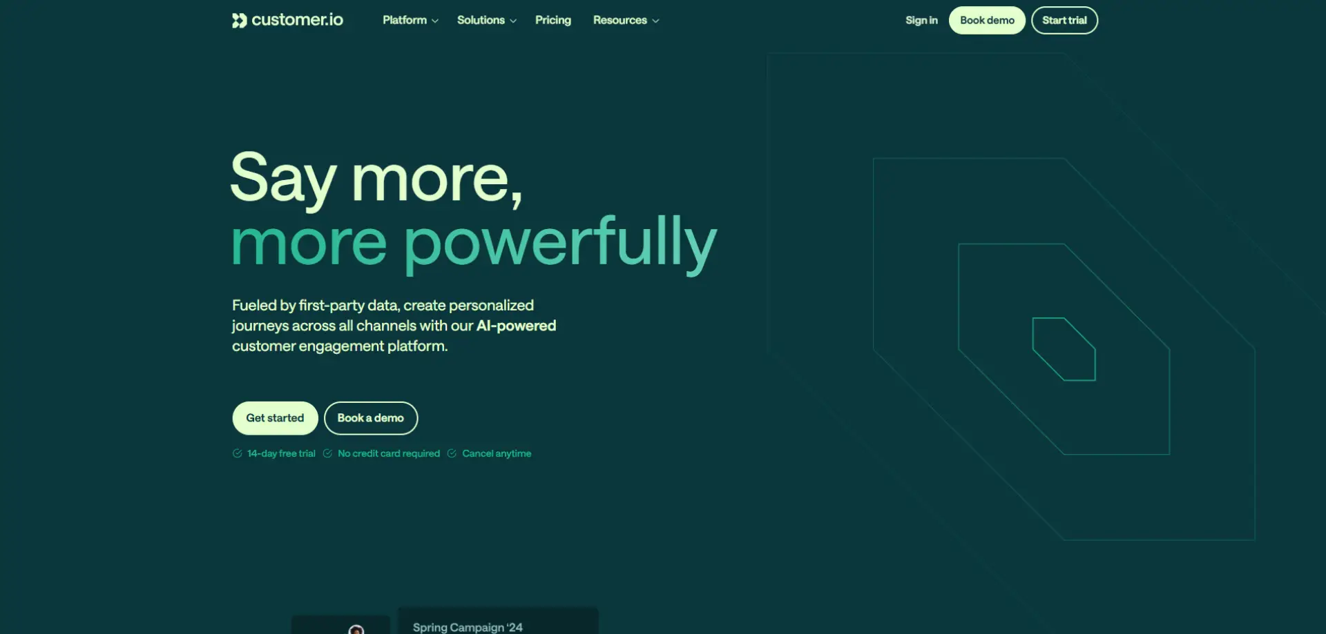 Customer.io Customer.io homepage