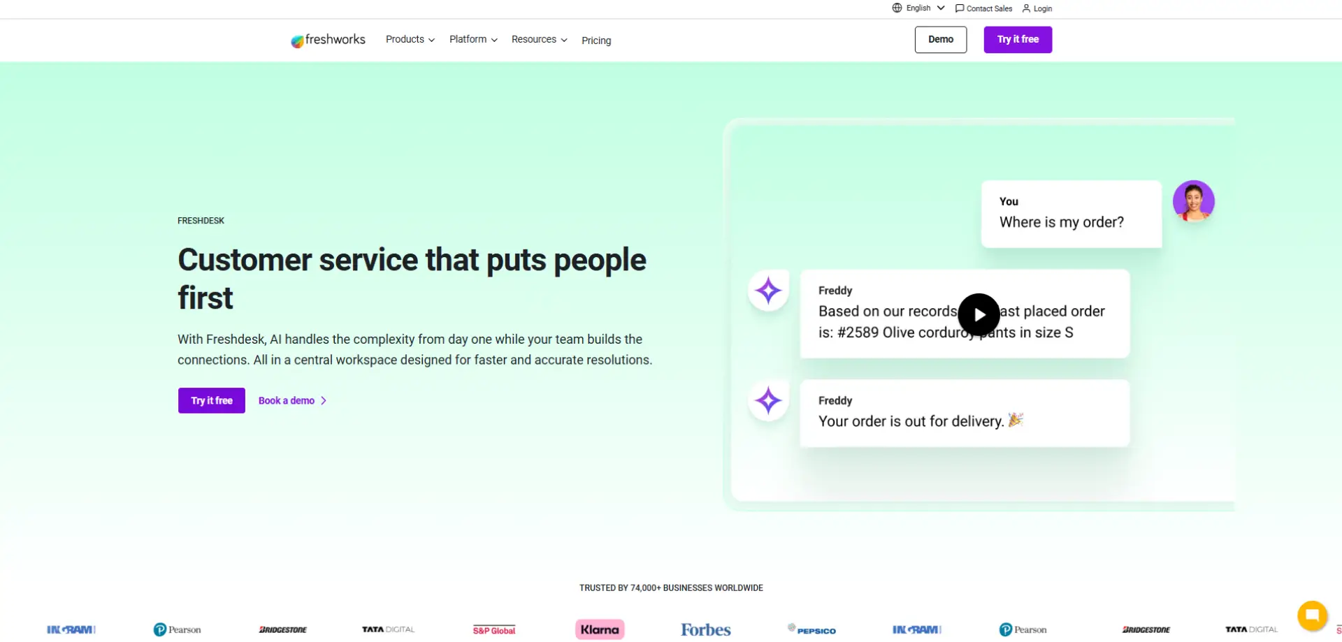 Freshdesk Freshdesk homepage