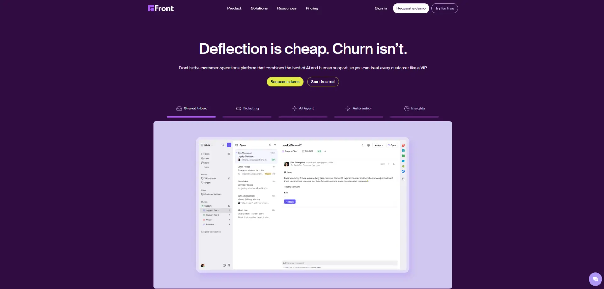 Front Front homepage