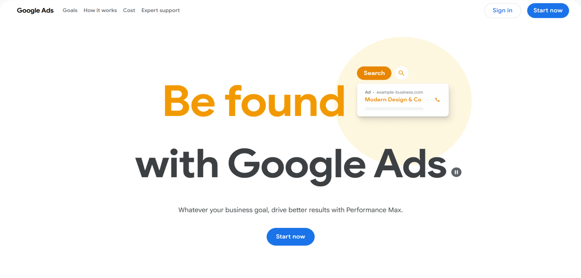 Google Ads Google Ads homepage