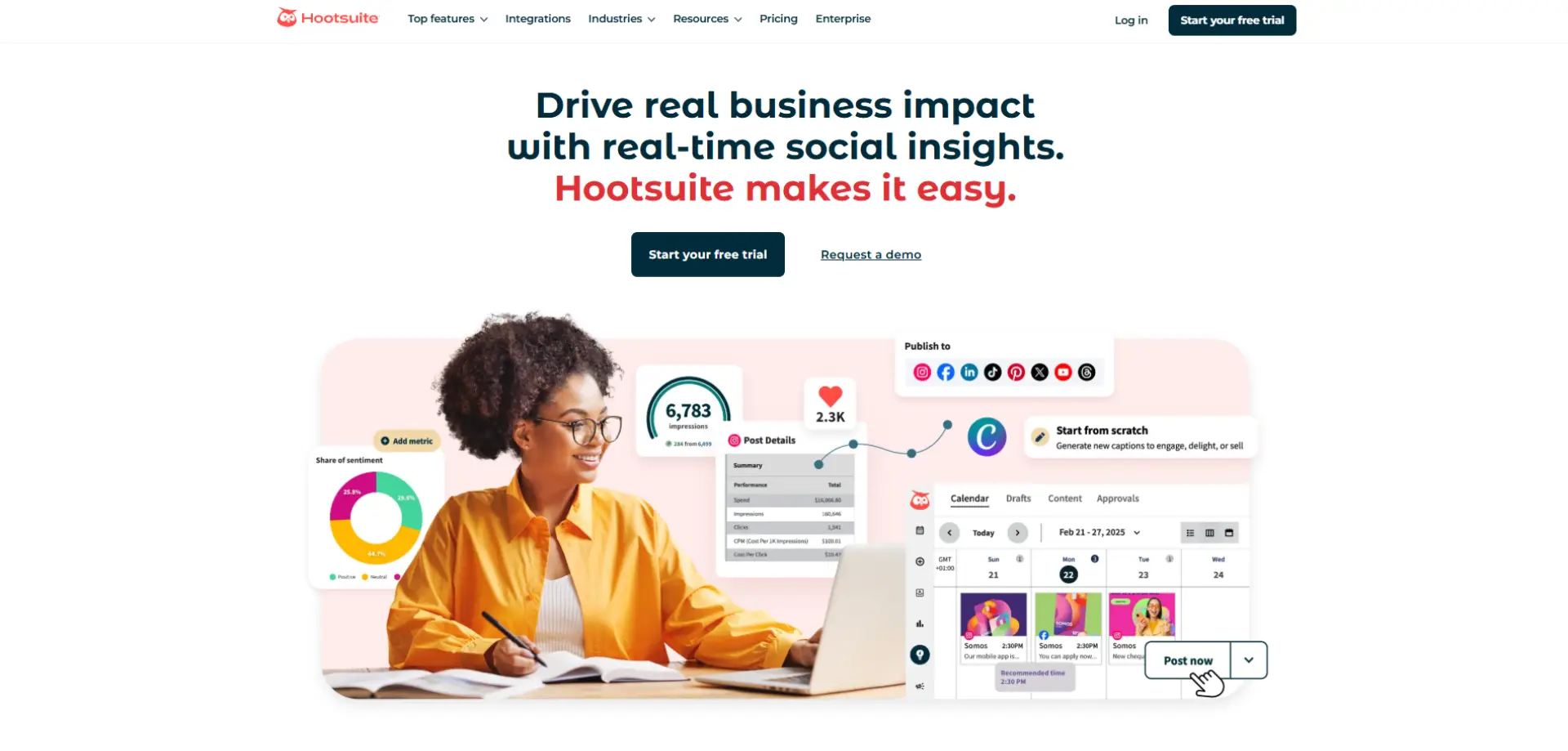 Hootsuite Hootsuite homepage