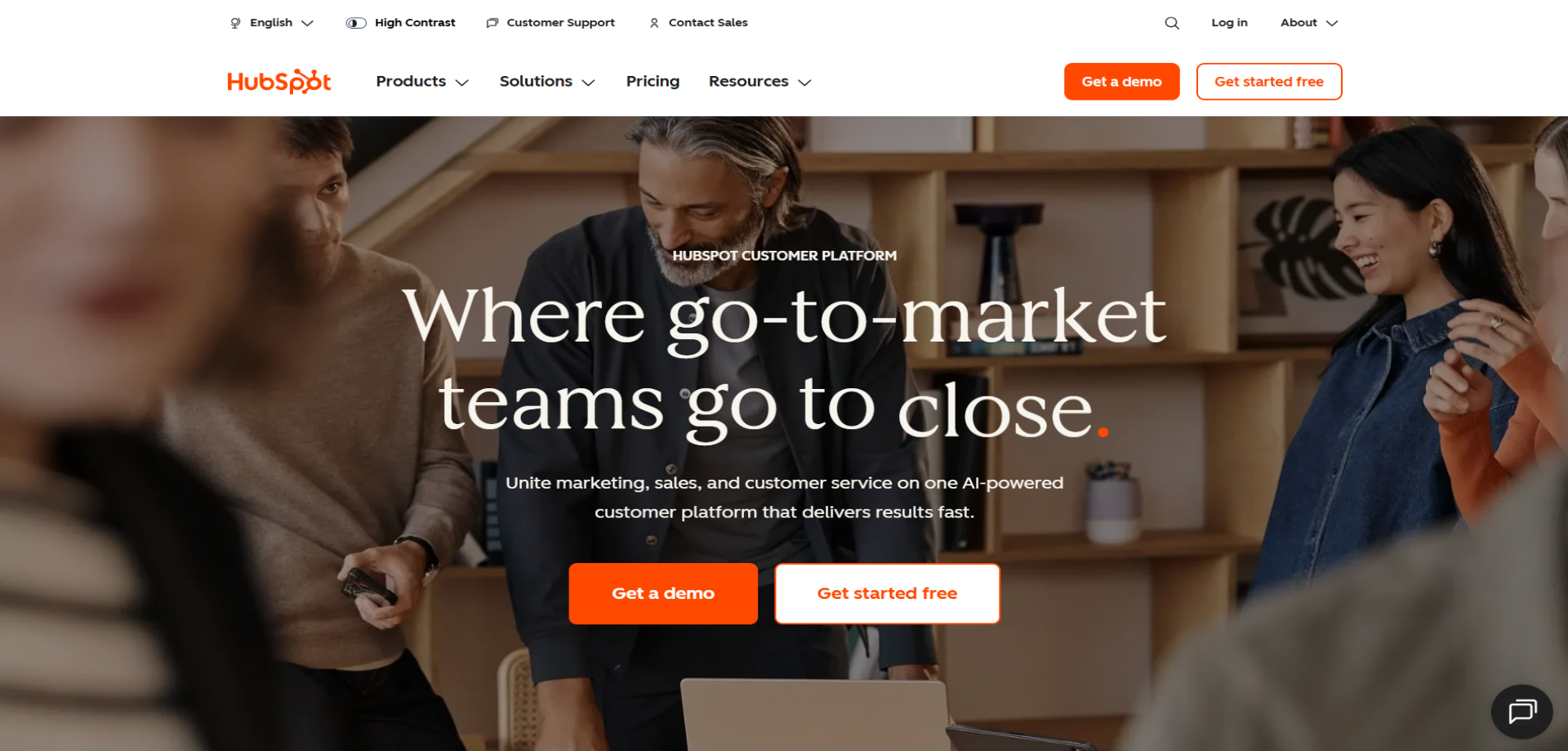 HubSpot HubSpot homepage
