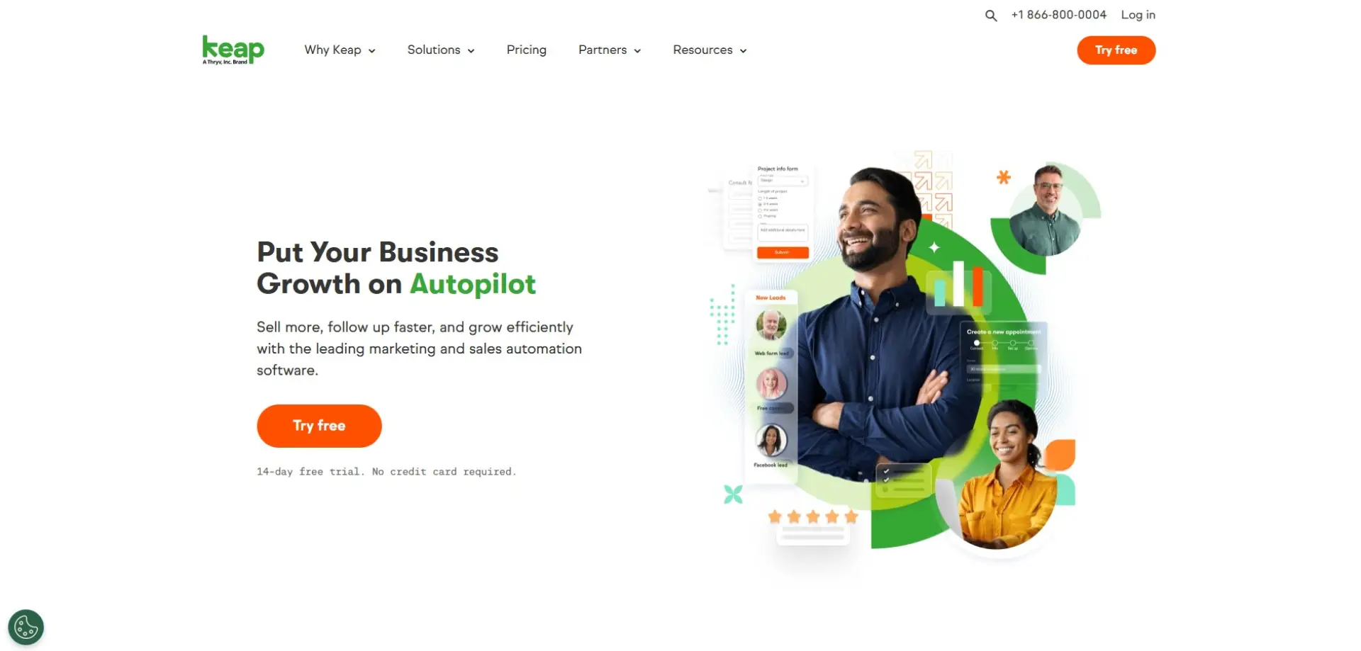 Keap Keap homepage