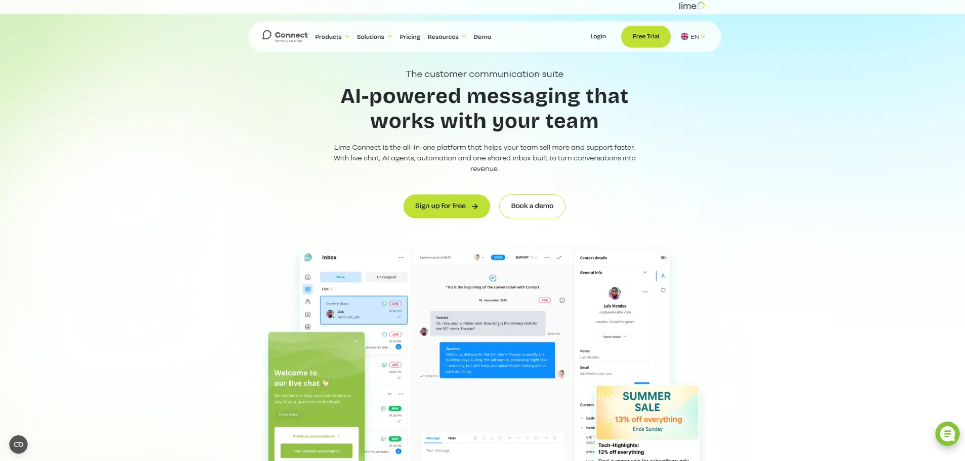 Lime Connect Lime Connect homepage