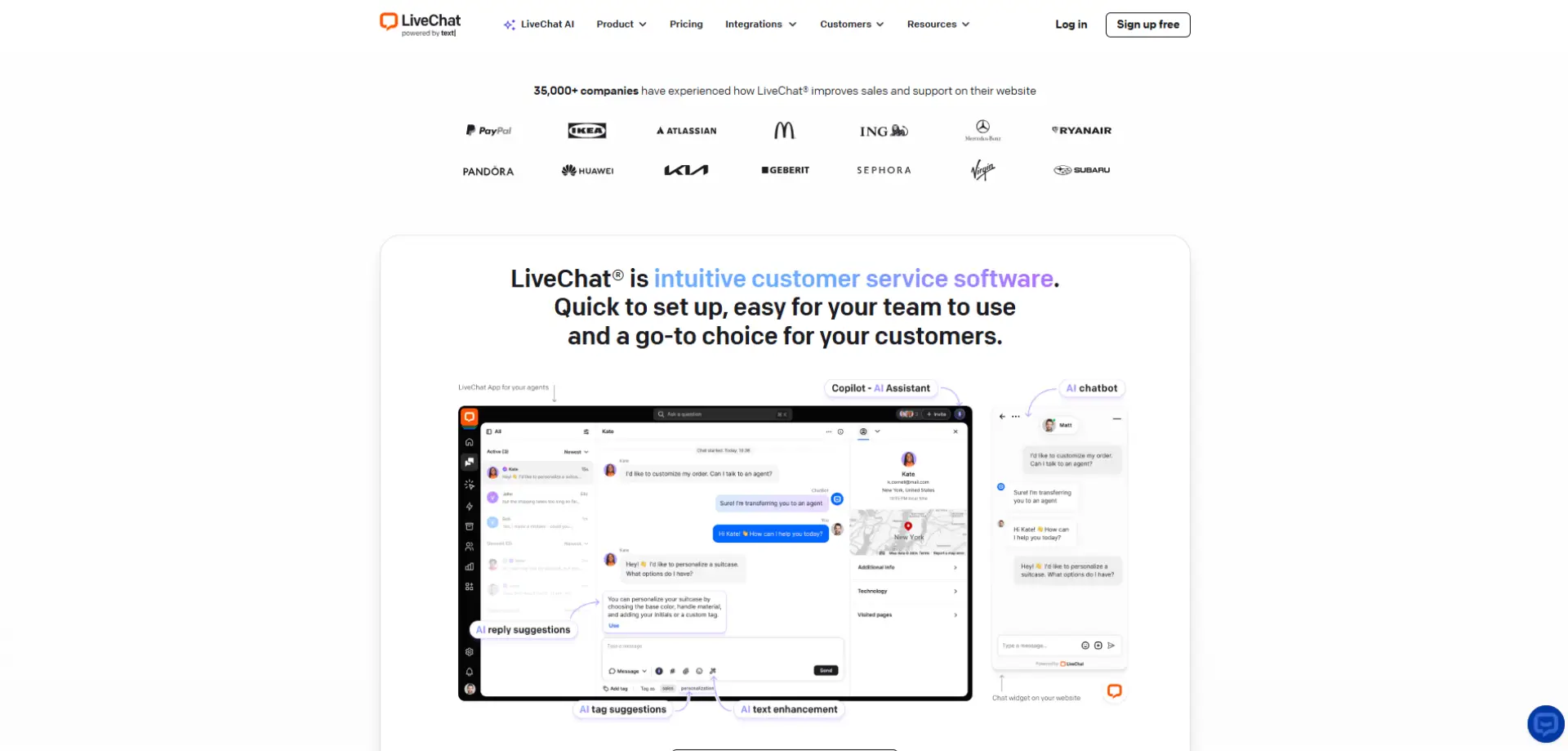 LiveChat LiveChat homepage