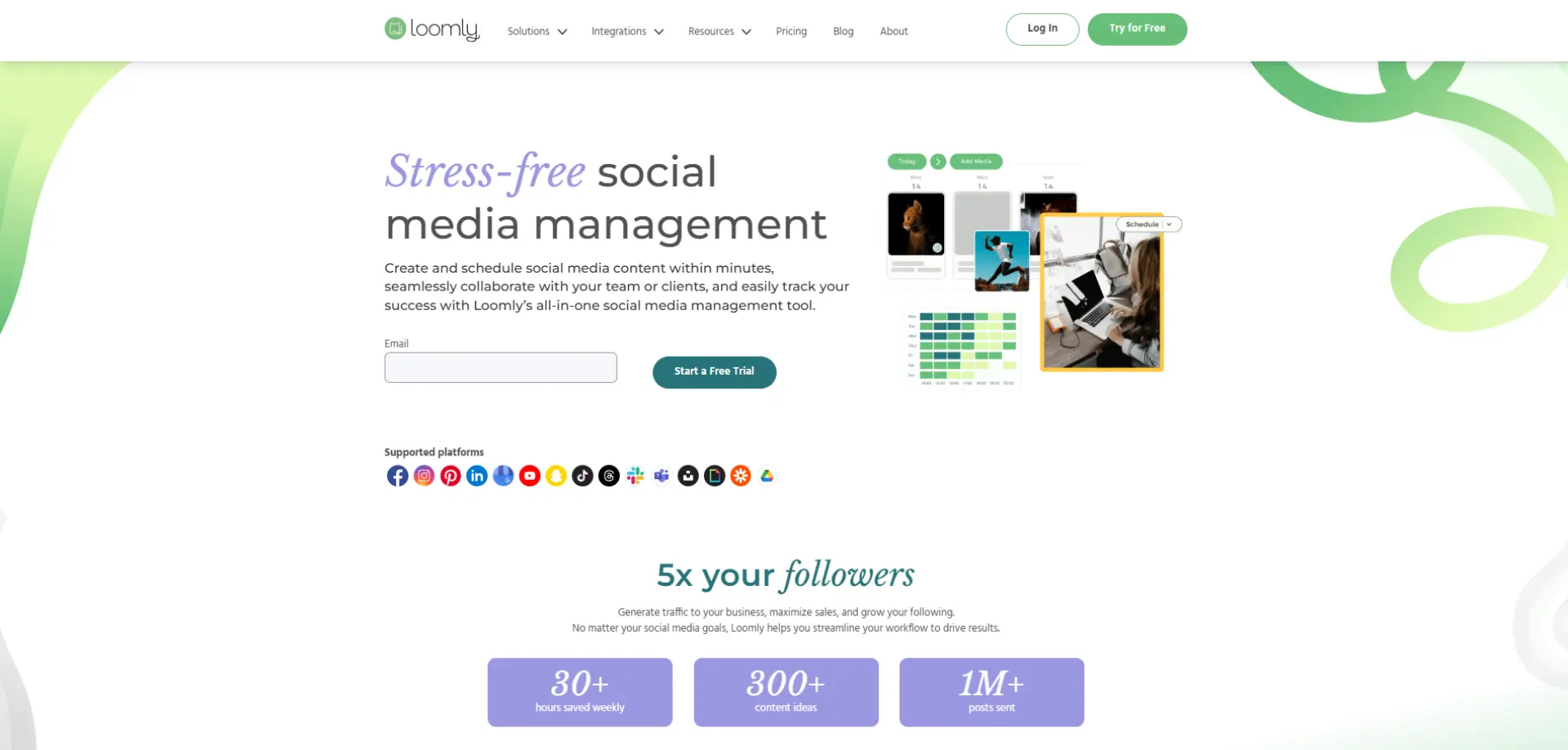 Loomly Loomly homepage