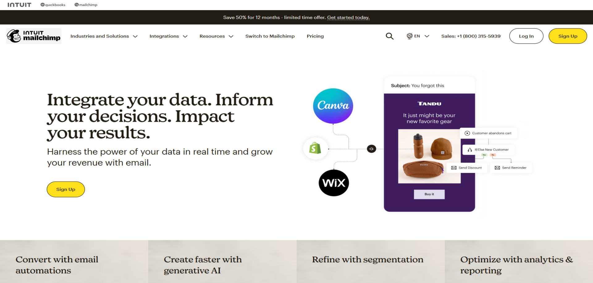 Mailchimp Mailchimp homepage