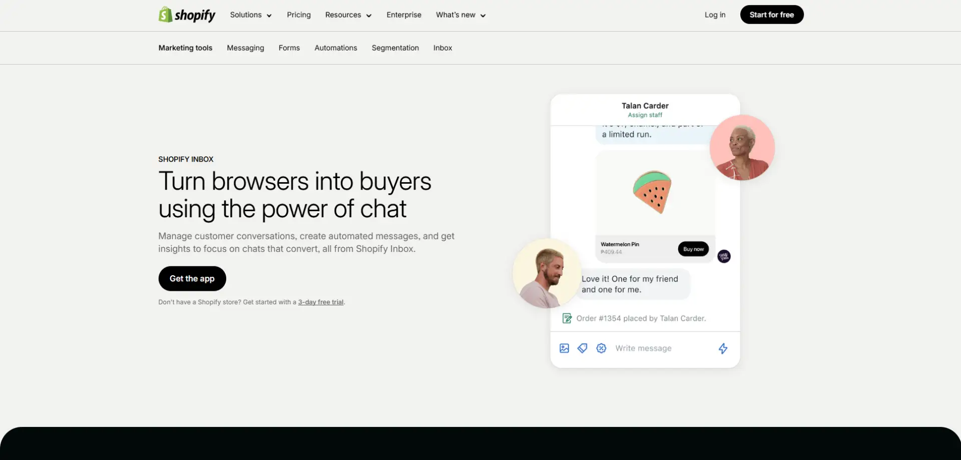 Shopify Inbox Shopify Inbox homepage
