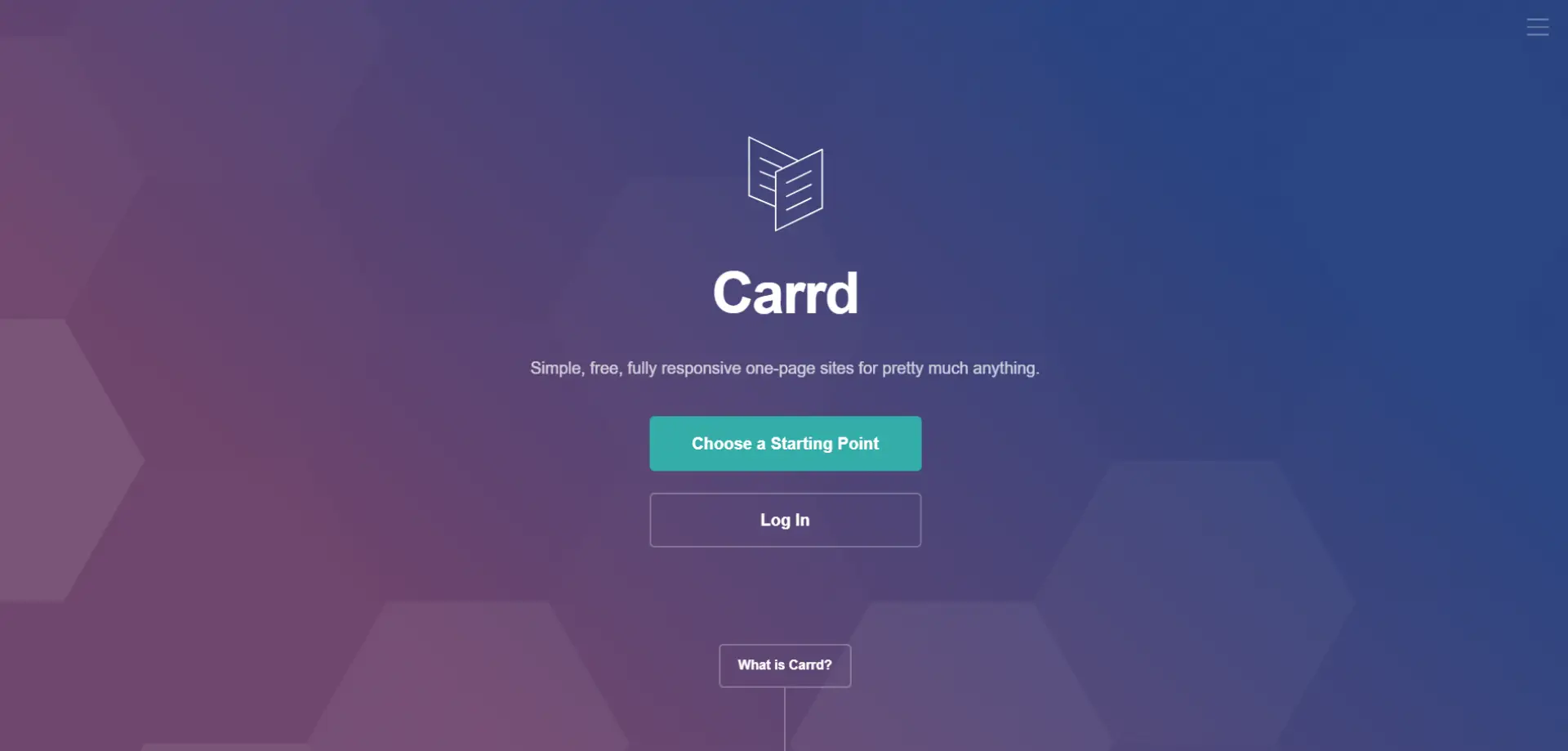 Carrd Carrd homepage