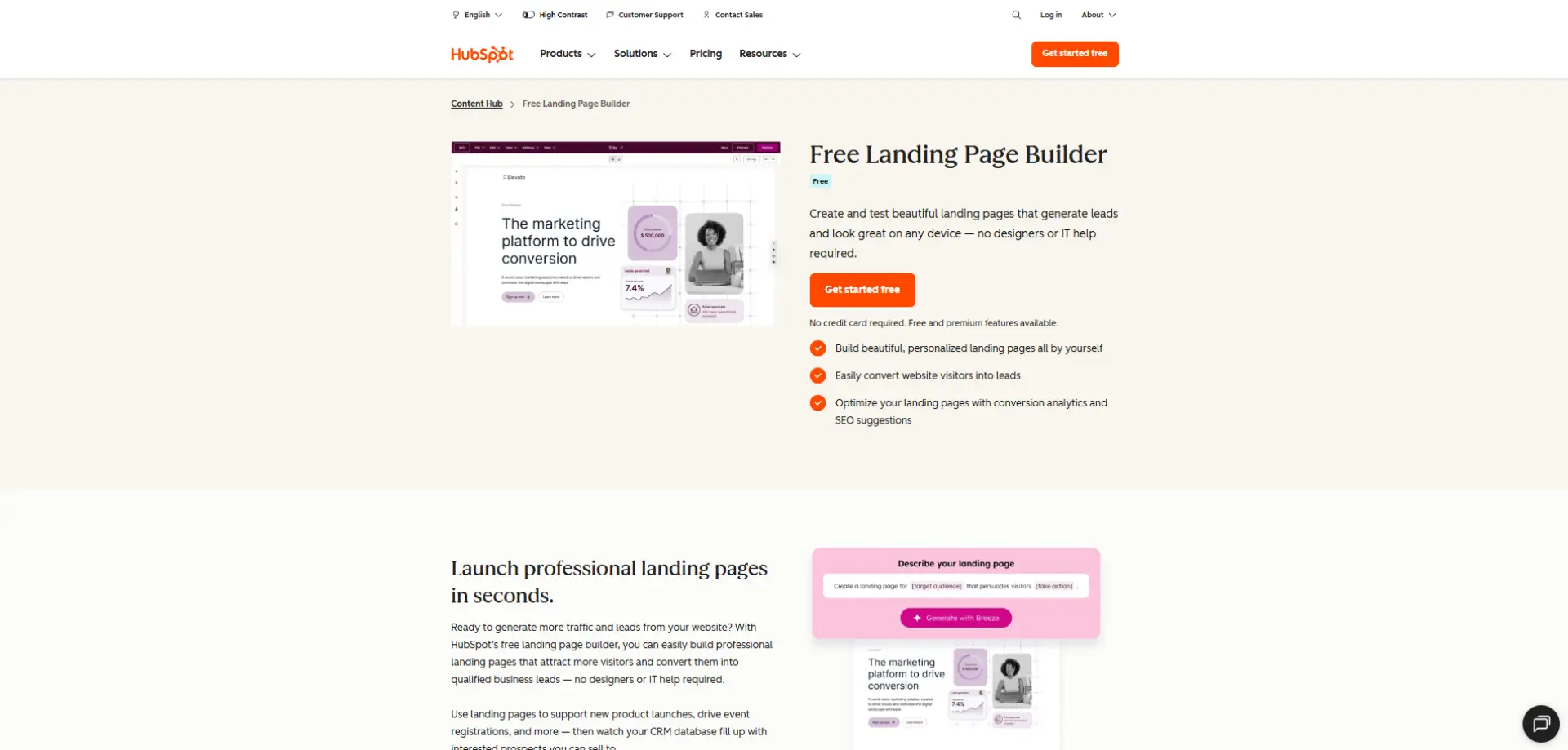HubSpot Landing Pages HubSpot Landing Pages homepage