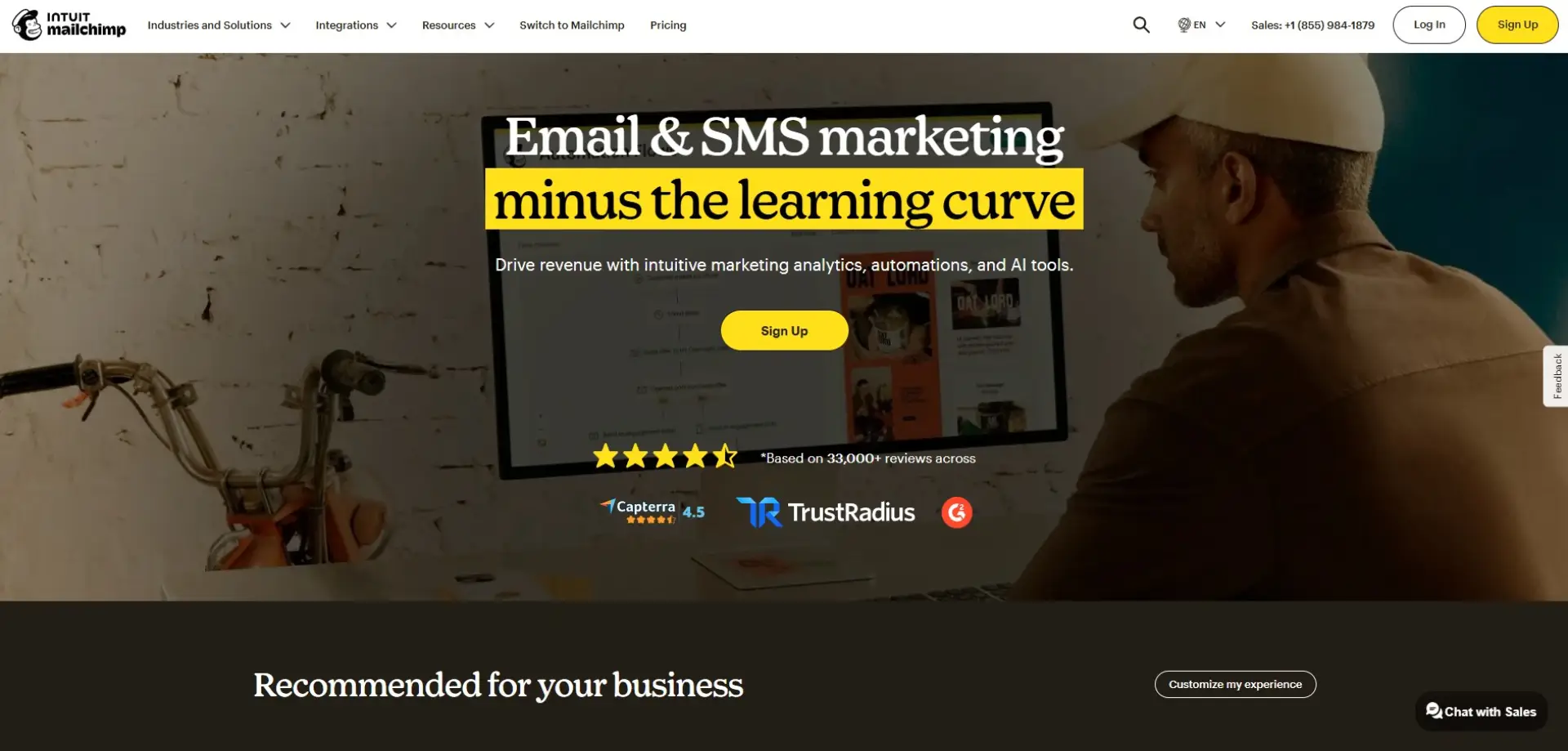 Mailchimp Mailchimp homepage