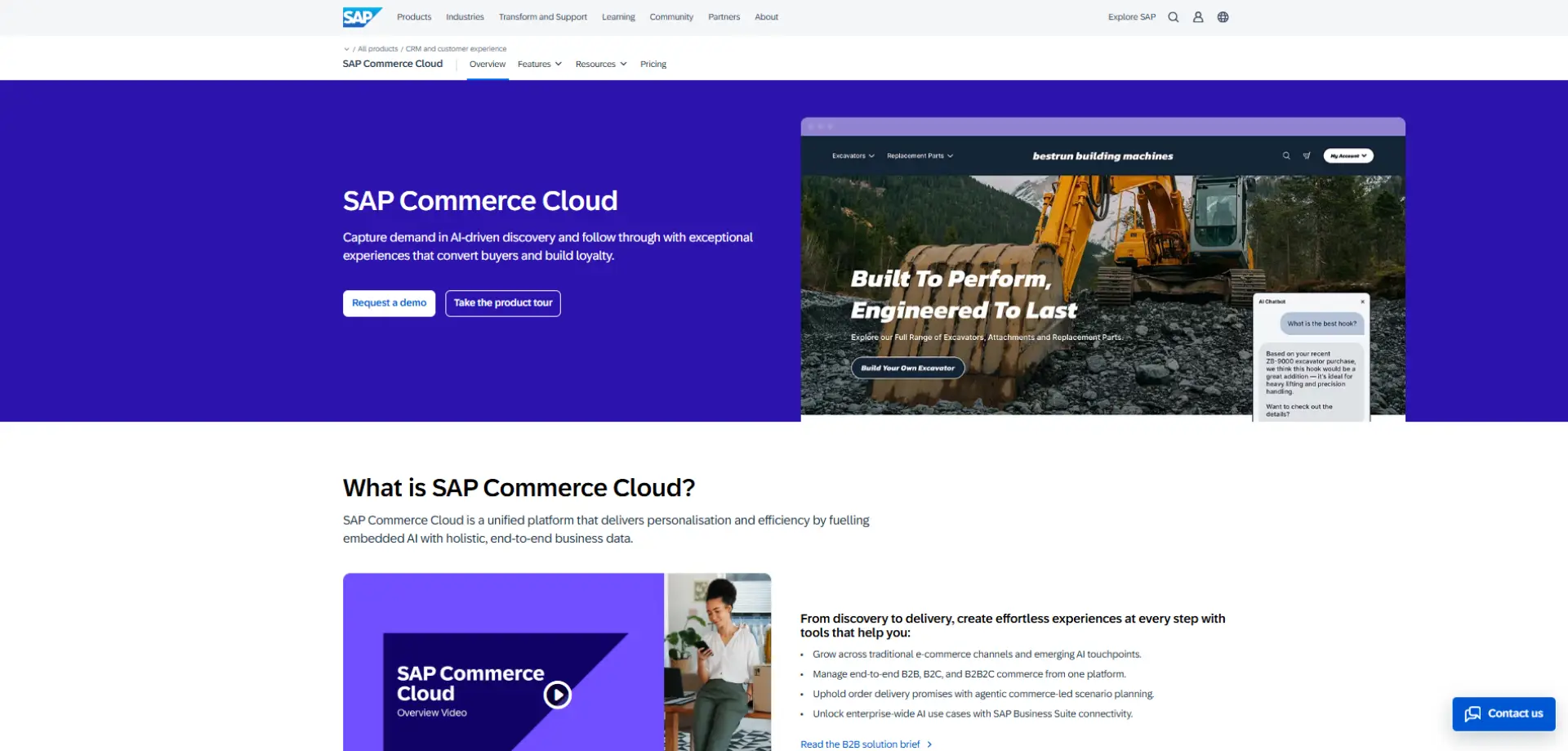 SAP Commerce Cloud SAP Commerce Cloud homepage