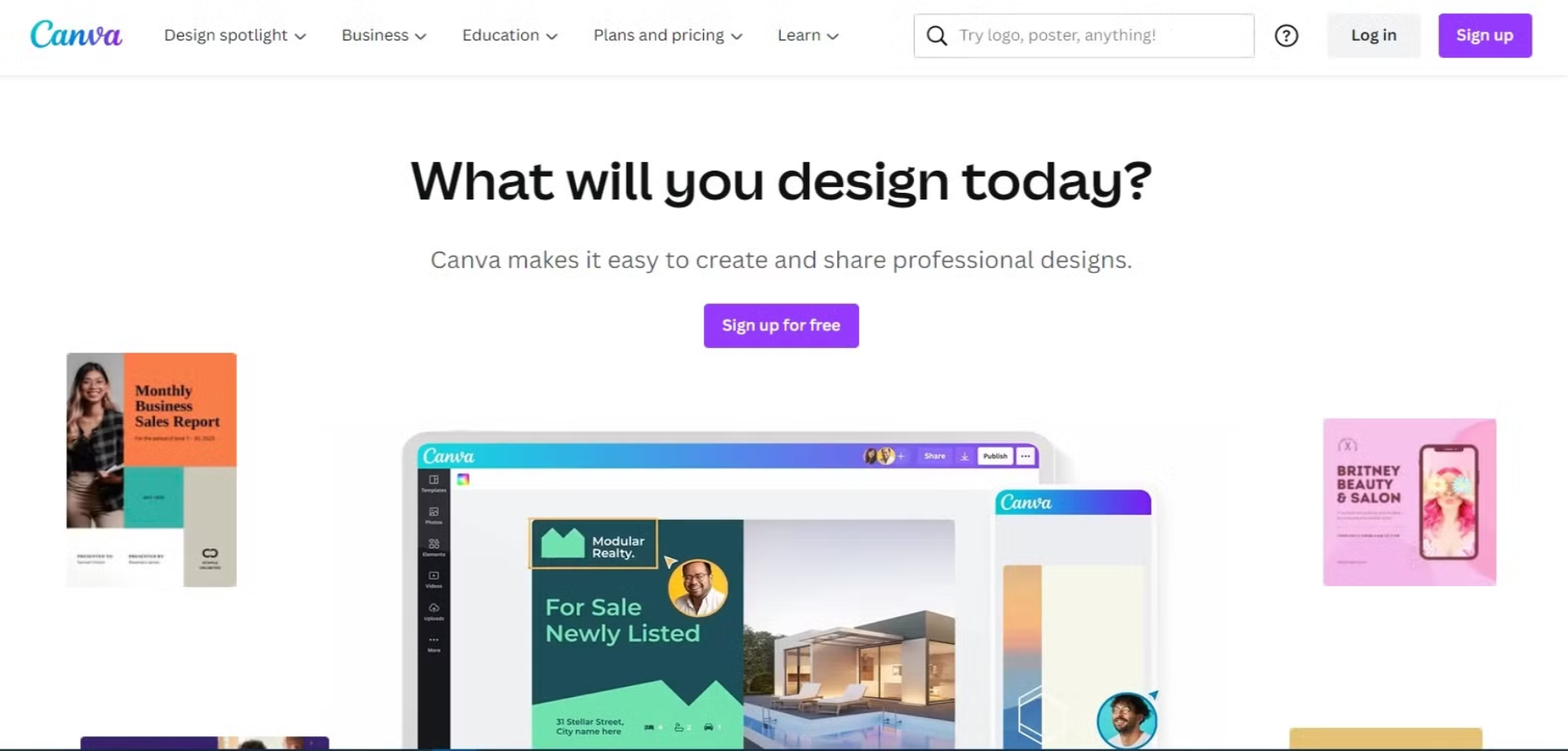 canva-homepage Canva homepage