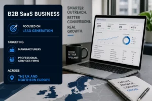 B2B SaaS lead generation targeting manufacturers and professional services firms across the UK and Northern Europe with focused, data-led outreach.