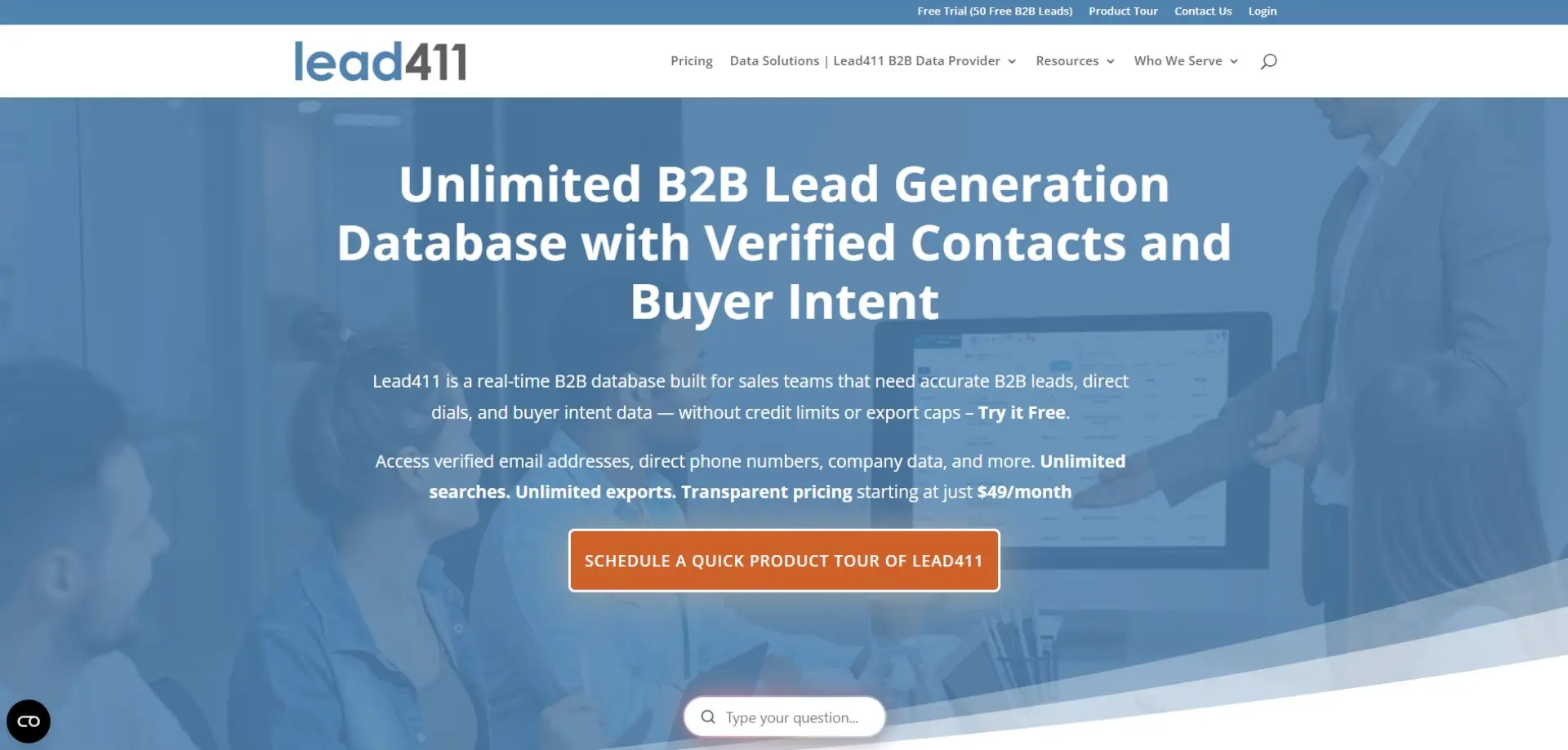 Lead411 Lead411 homepage