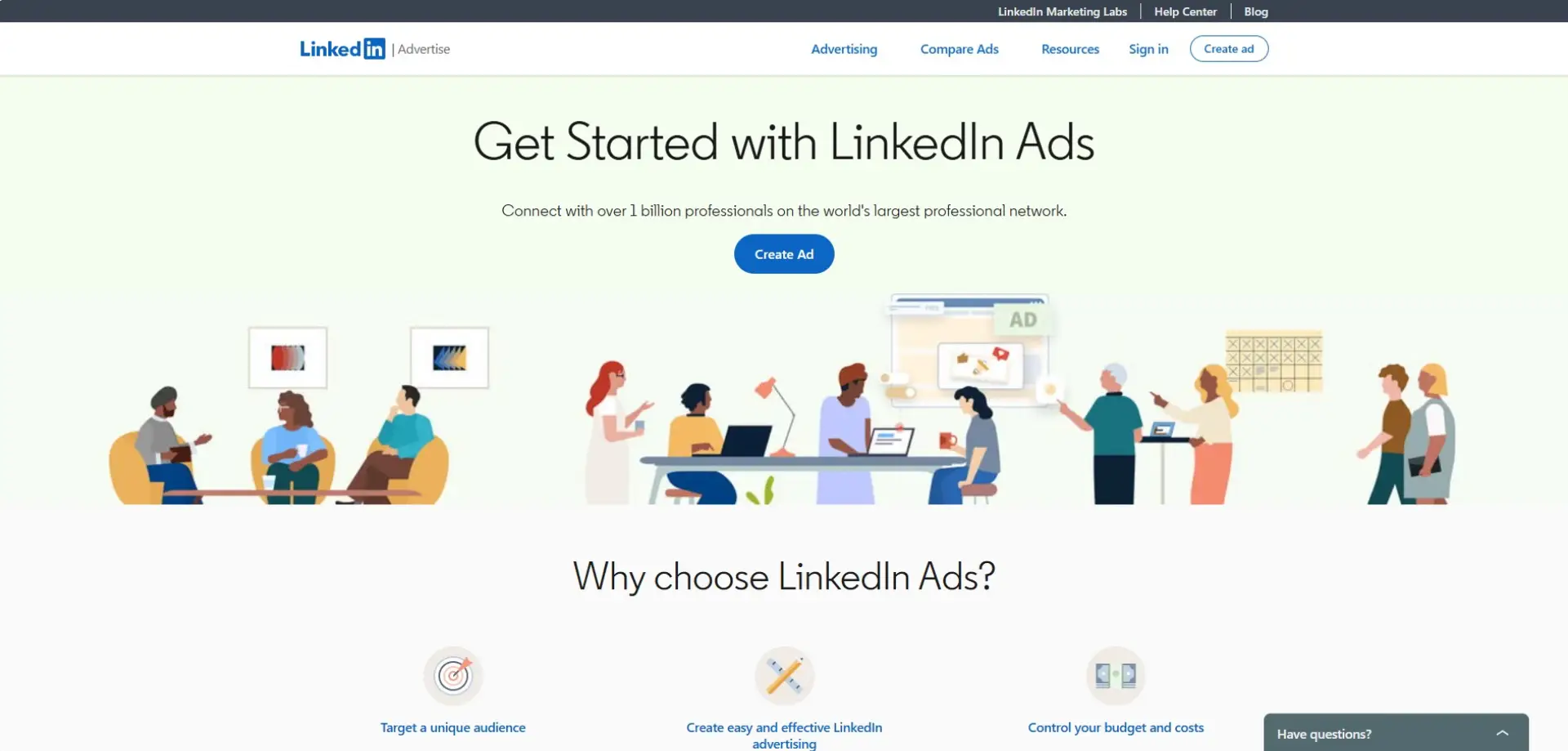 LinkedIn Ads LinkedIn Ads homepage