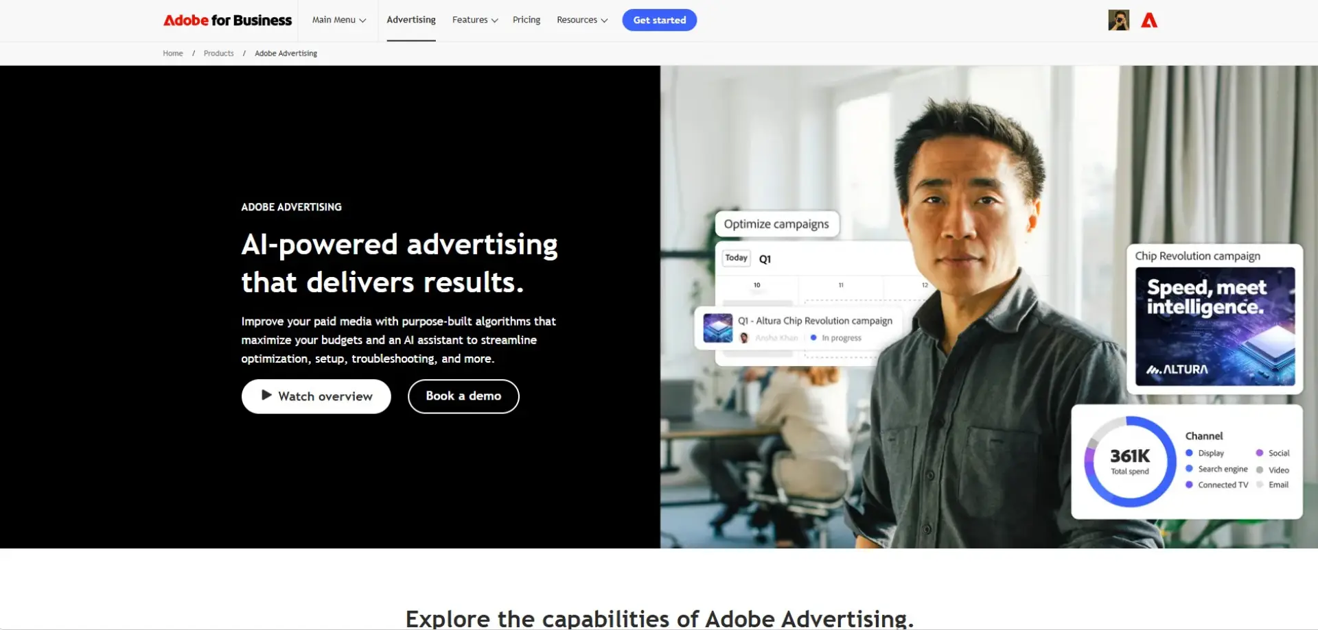 Adobe Advertising Adobe Advertising homepage