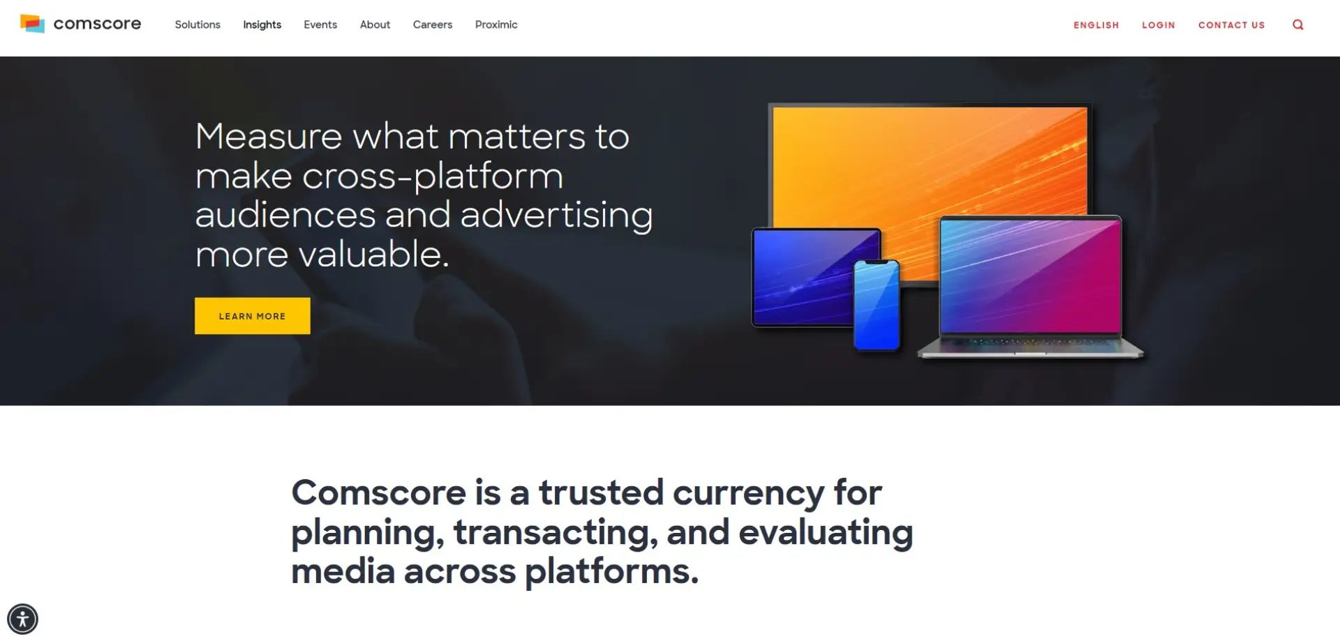Comscore Comscore homepage