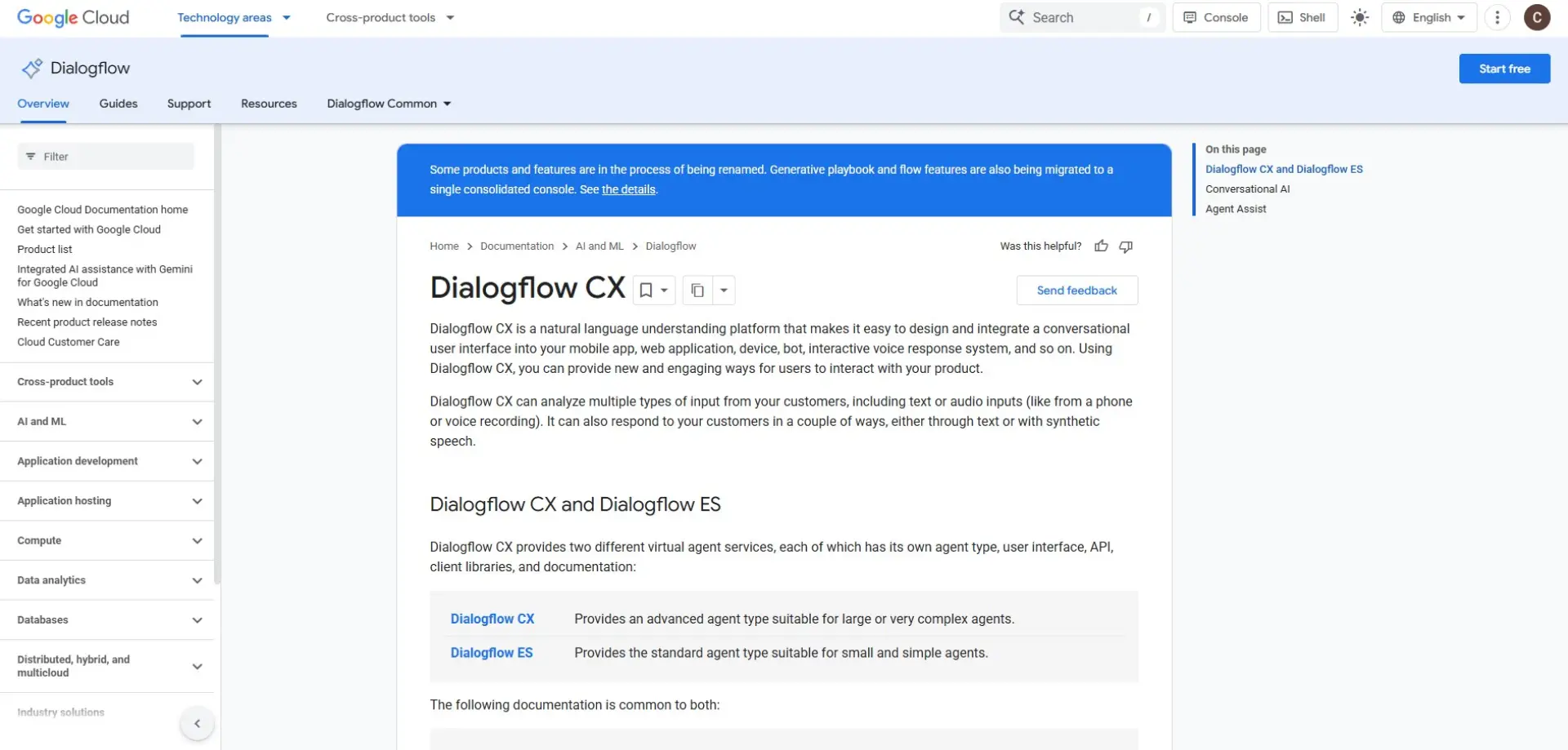 Google Dialogflow Google Dialogflow homepage