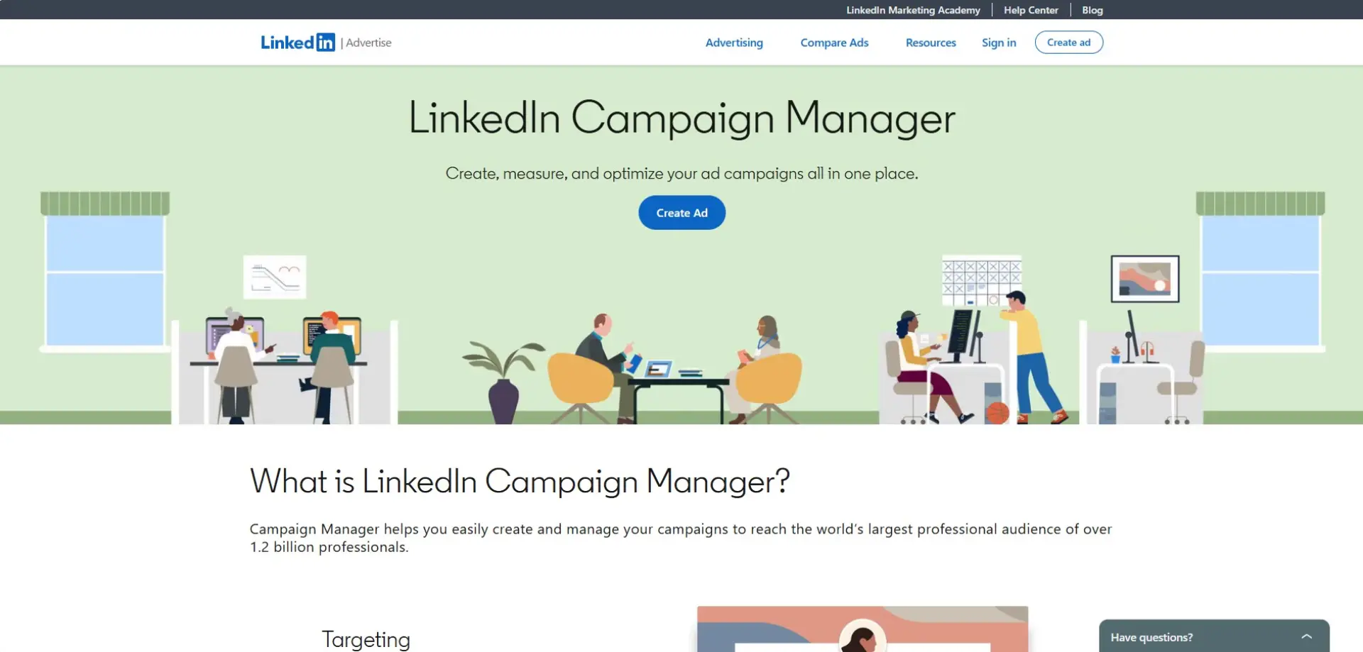 LinkedIn Campaign Manager LinkedIn Campaign Manager homepage