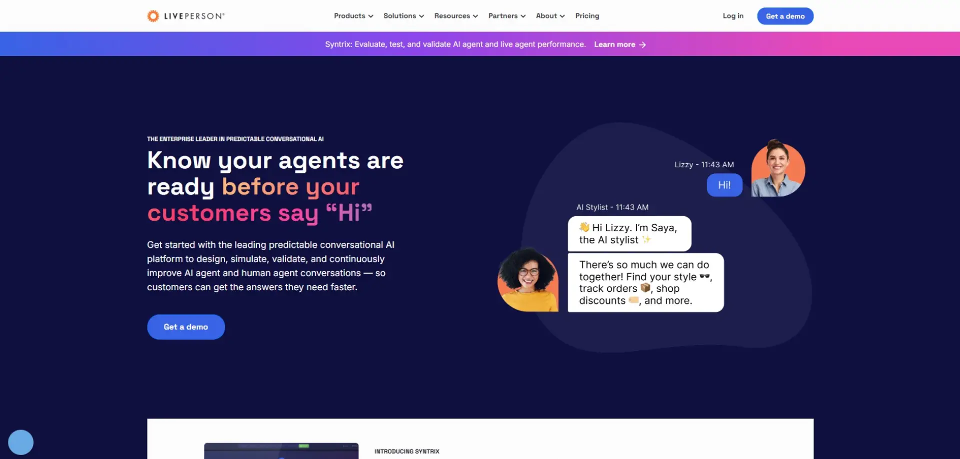 LivePerson LivePerson homepage