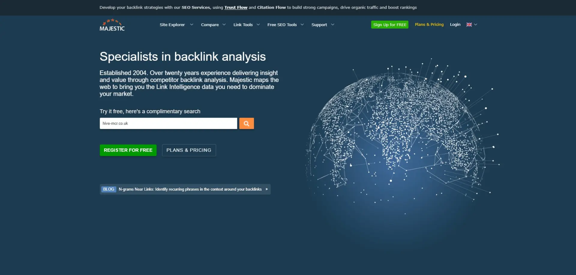 Majestic Majestic homepage