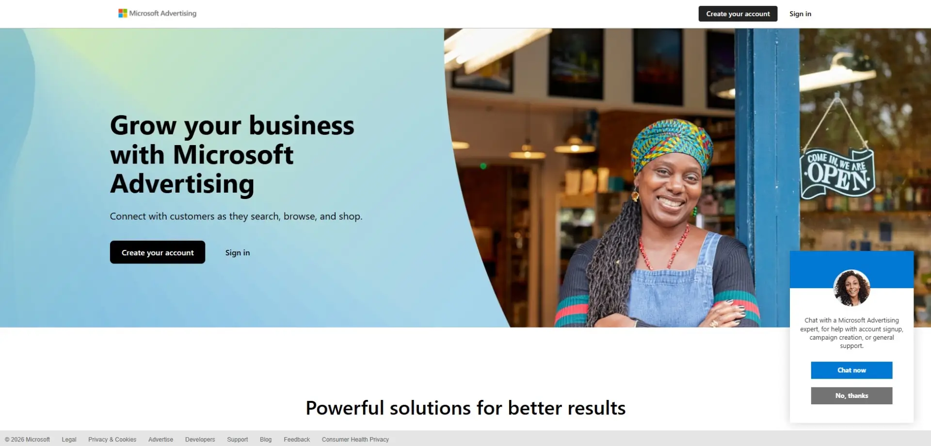 Microsoft Advertising Microsoft Advertising homepage