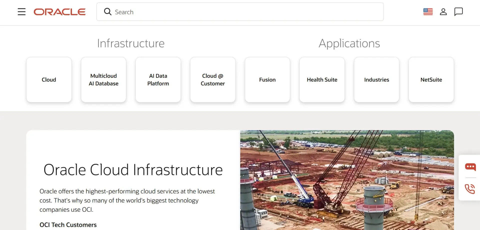 Oracle Oracle homepage