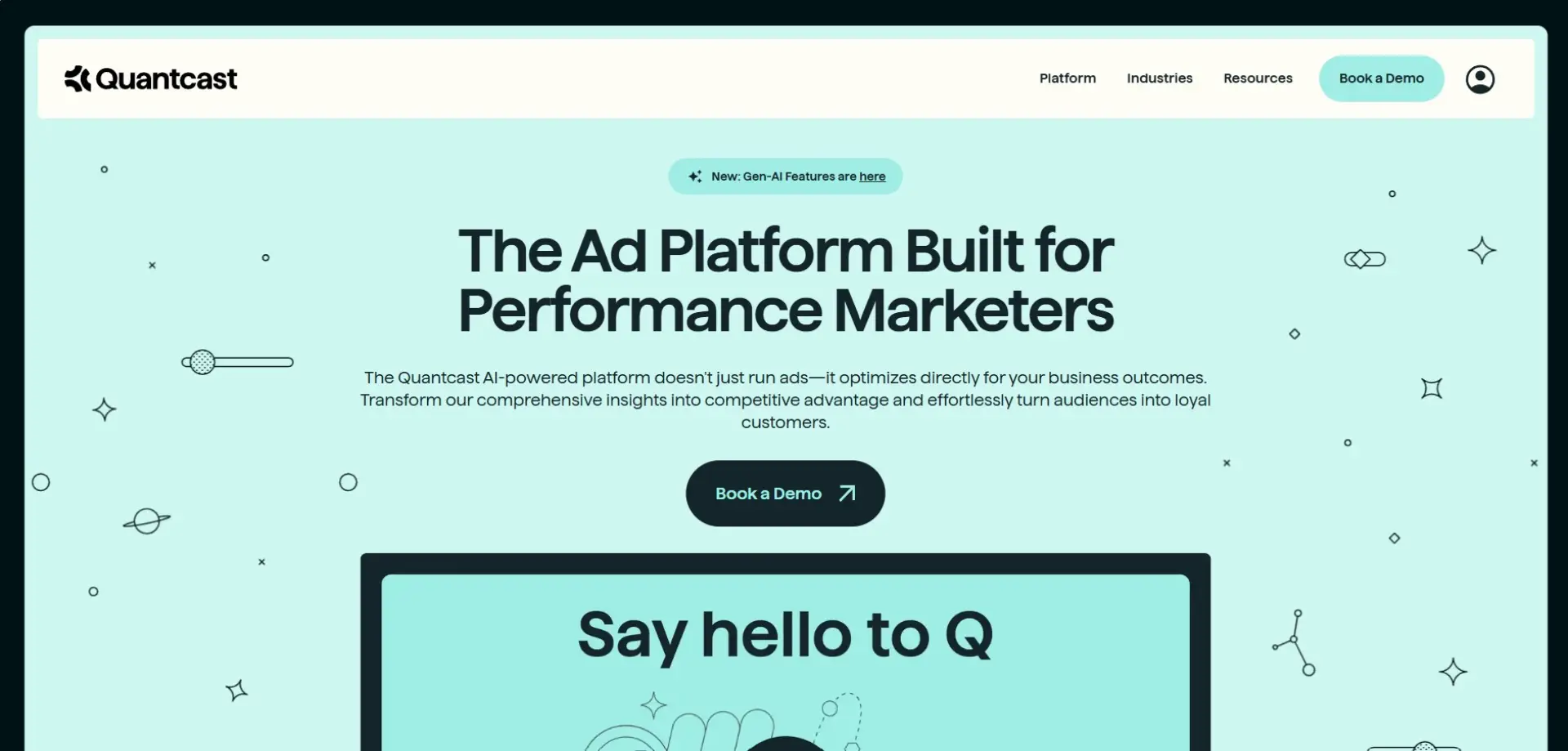 Quantcast homepage