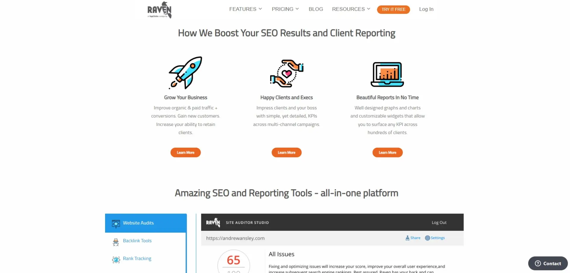 Raven Tools Raven Tools homepage