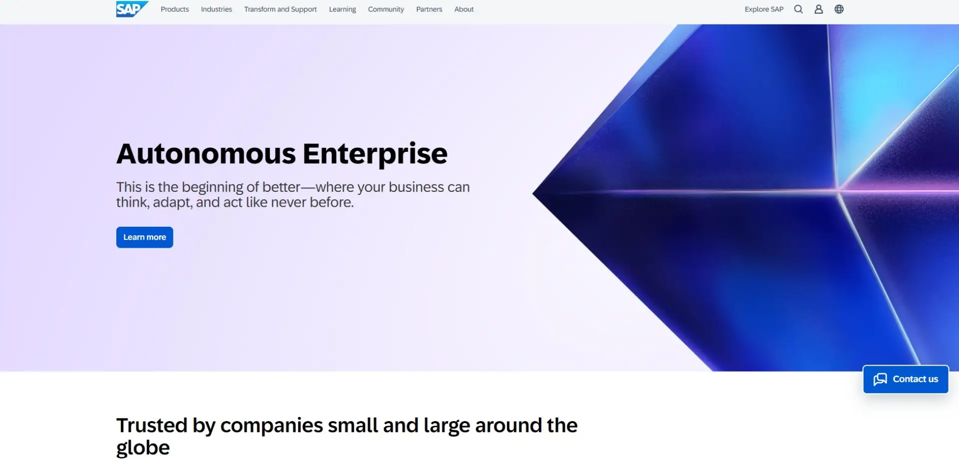 SAP SAP homepage