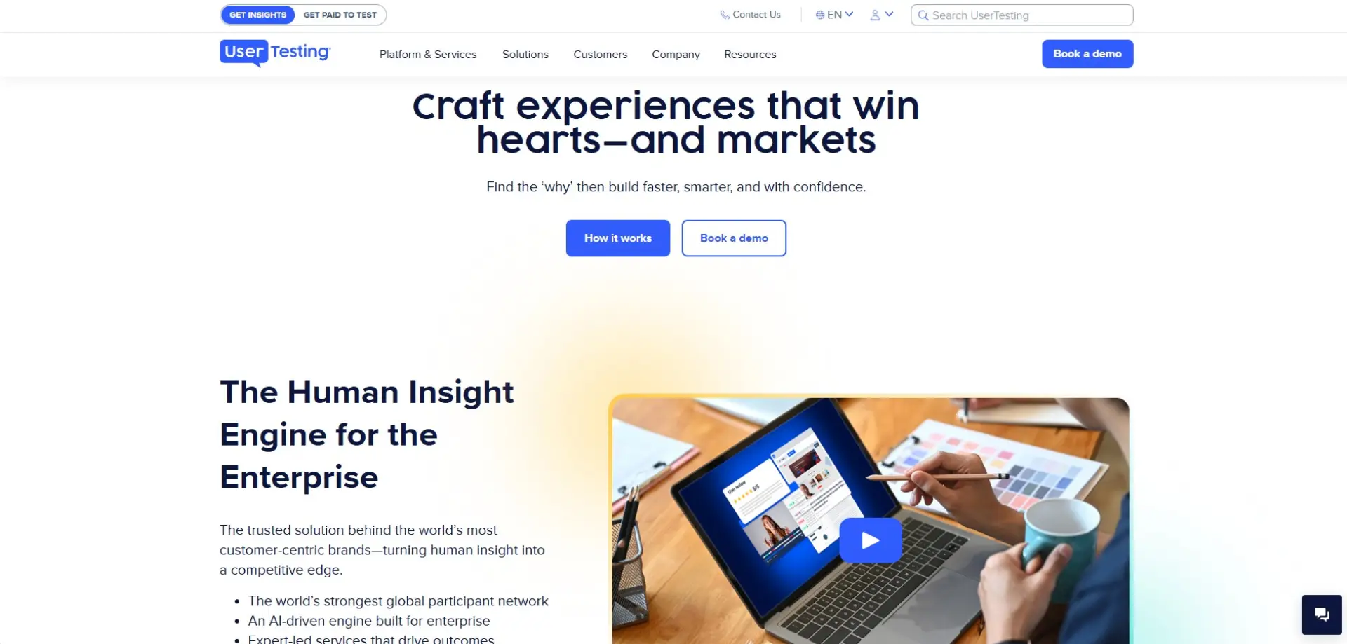 UserTesting UserTesting homepage
