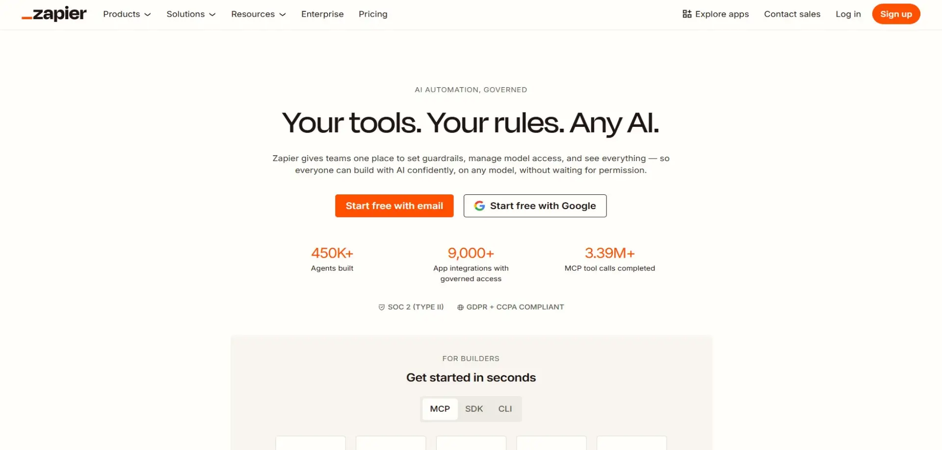 Zapier Zapier homepage