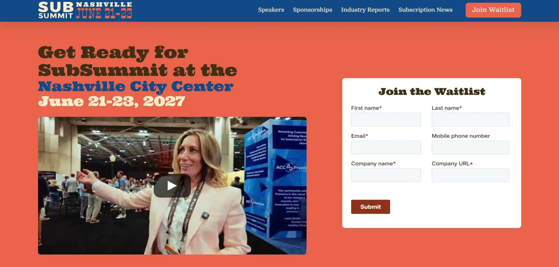 SubSummit SubSummit homepage