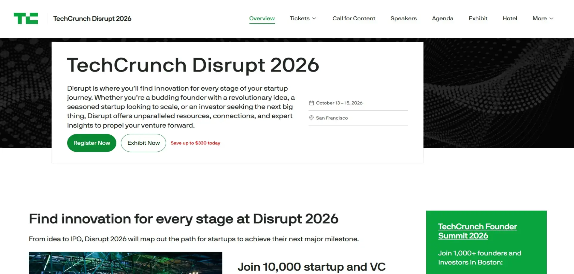 TechCrunch Disrupt TechCrunch Disrupt homepage